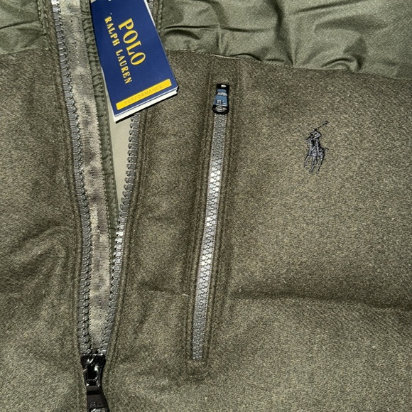 New Polo Ralph Lauren Hooded Performance Wool Poly Puffer Coat - Picture 3 of 9